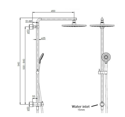 Elementi SPLASH PLUS ROUND COLUMN SHOWER