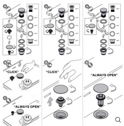 Elementi UNIVERSAL BASIN WASTE 32MM