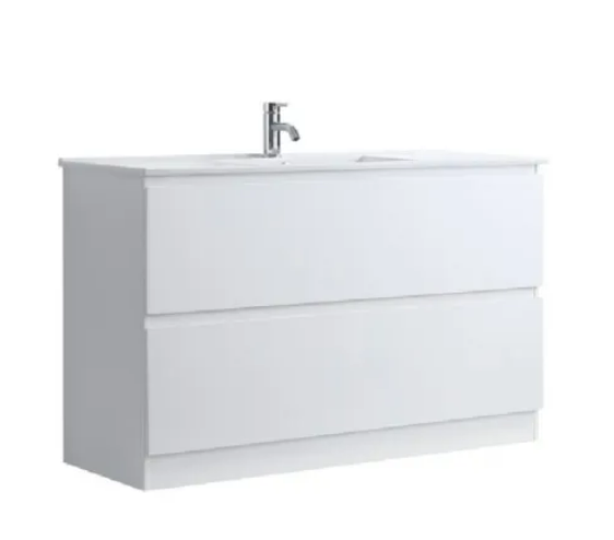 DNF 1200 GLOSSY WHITE Floor Standing Plywood VANITY WITH BASIN