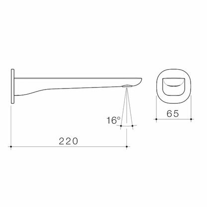 Caroma Contura® II Basin/Bath Outlet 220mm