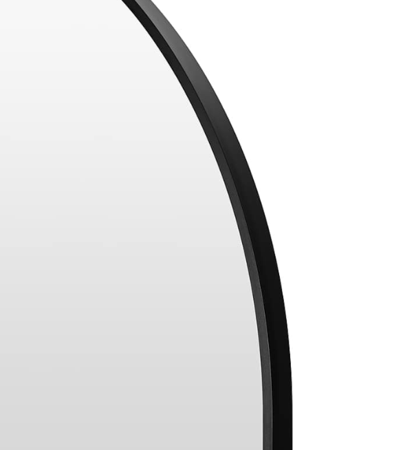 Seraphine Black Framed Arched Floor Mirror 1800mm high