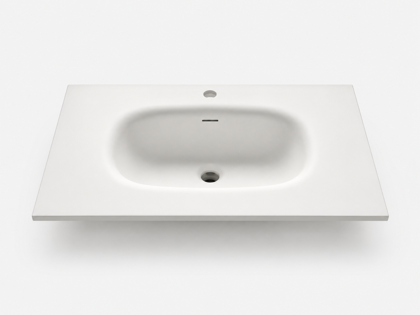 Domenic Solid Surface Vanity Top with Overflow