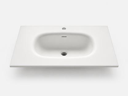 Domenic Solid Surface Vanity Top with Overflow