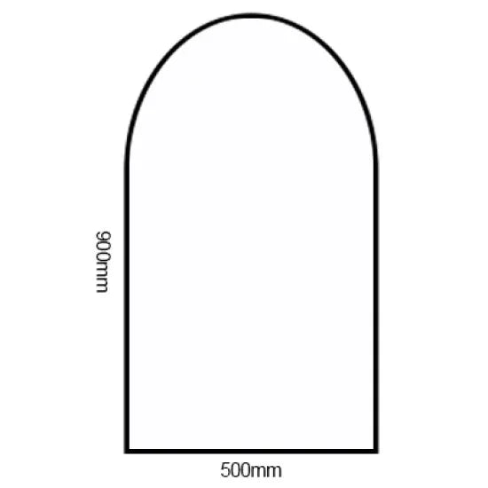 Seraphine Black Framed Arch Mirror With Black Aluminum Frame 5090