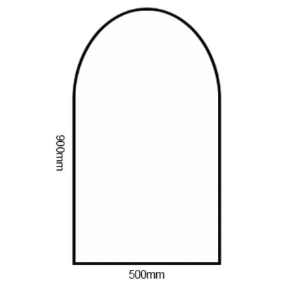 Seraphine Black Framed Arch Mirror With Black Aluminum Frame 5090