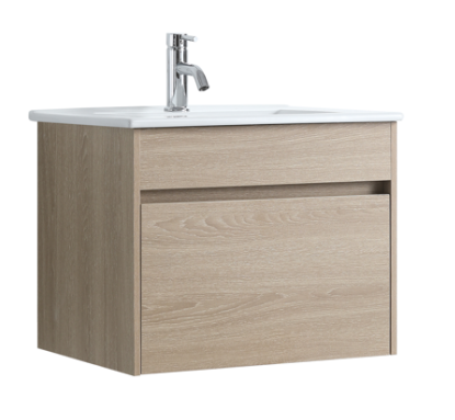 DNW 600 Wall Hung Plywood VANITY Light Oak