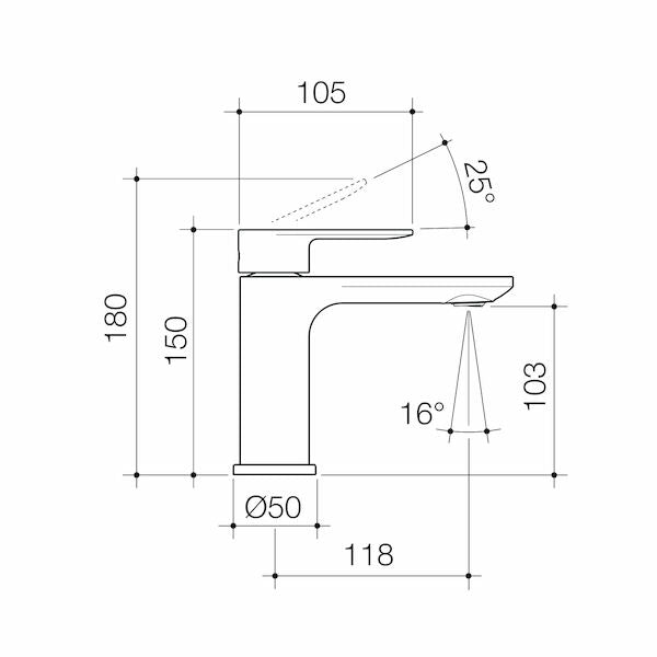 Caroma Urbane® II Basin Mixer - All Pressure - Lead Free