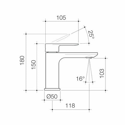 Caroma Urbane® II Basin Mixer - All Pressure - Lead Free