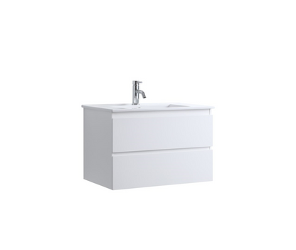 DNW Wall Hung Plywood VANITY Glossy White 750MM