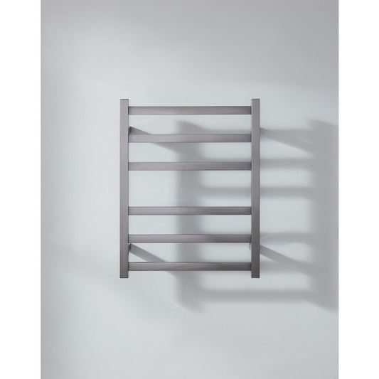 KARTNERS Heated Towel Rail 600*800mm GUNMETAL Square