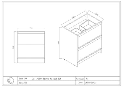 Cait FloorStanding Plywood  VANITY 750MM
