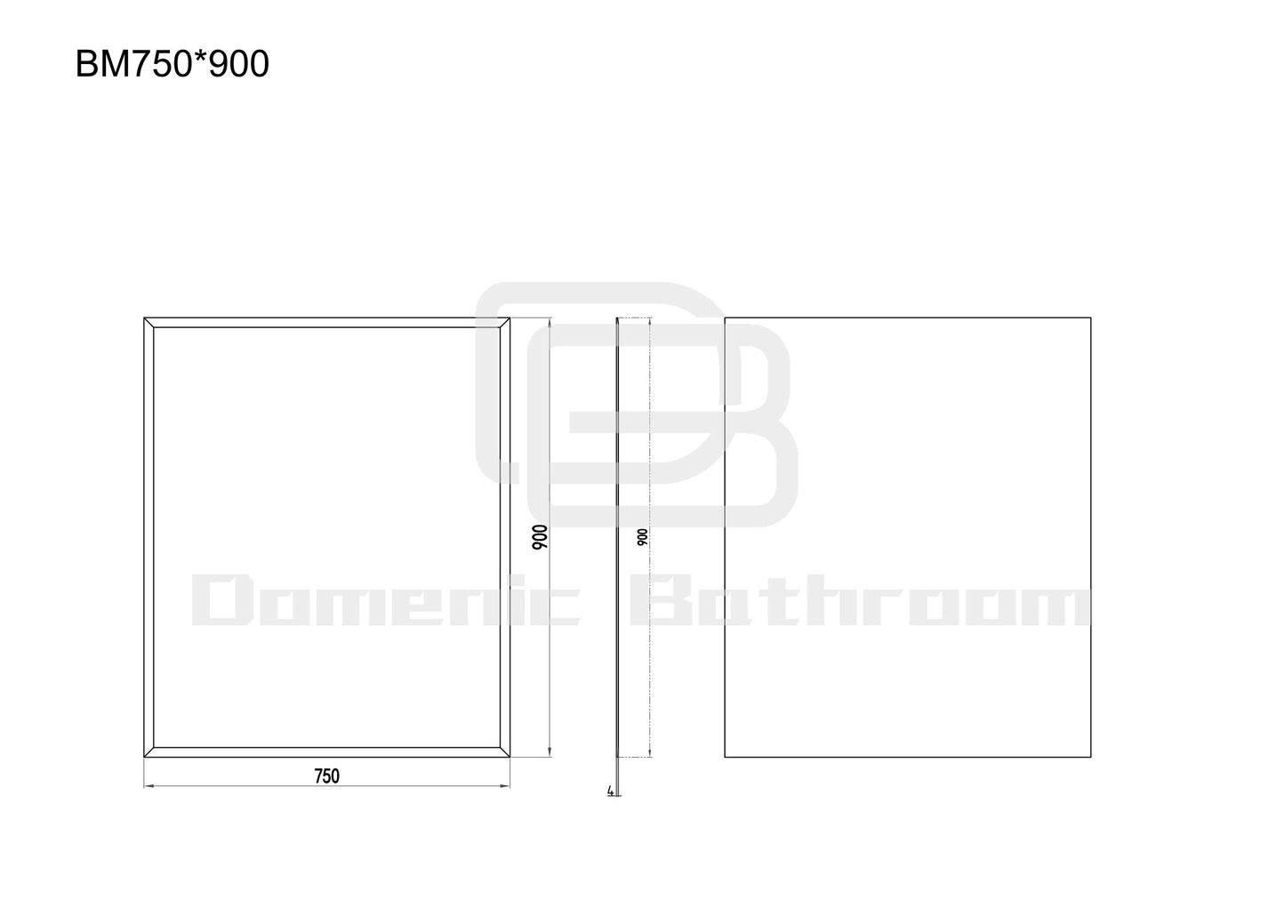Bevel Edge Mirror 400mm/600mm/750mm/900mm/1200mm