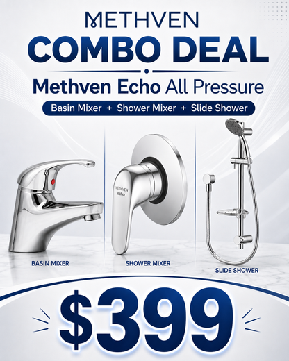 Methven All Pressures Basin Mixer&Shower Mixer&Shower Slide (Combo Set)