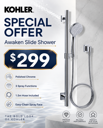 Kohler Awaken Slide Shower Chrome