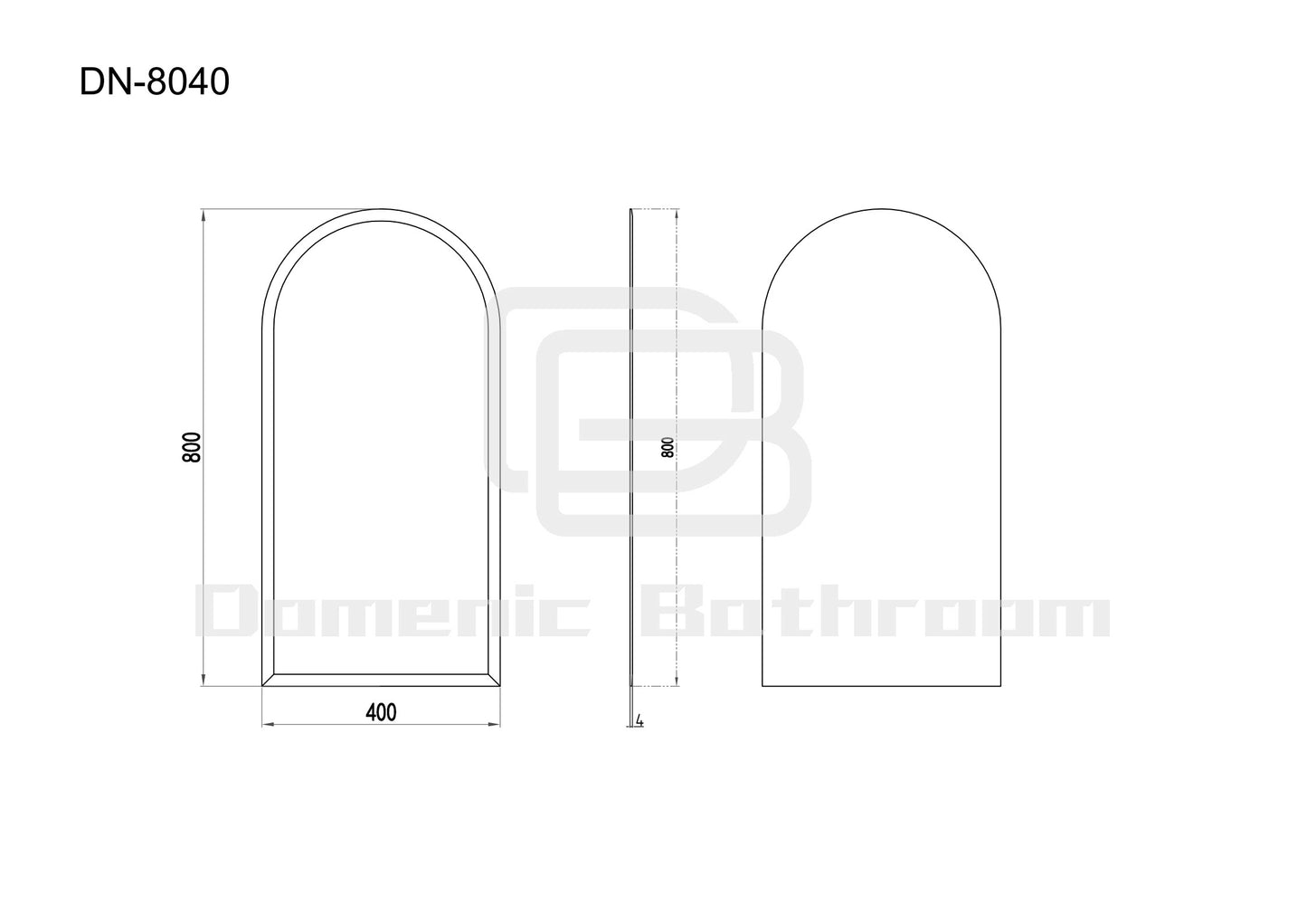 DN-8040 Arch Mirror