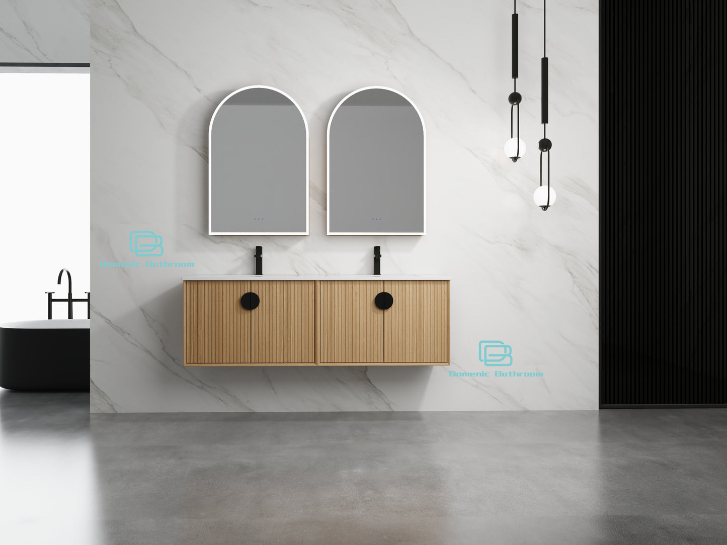 EVELYN WALL HUNG Plywood VANITY 1500MM DOUBLE BASIN