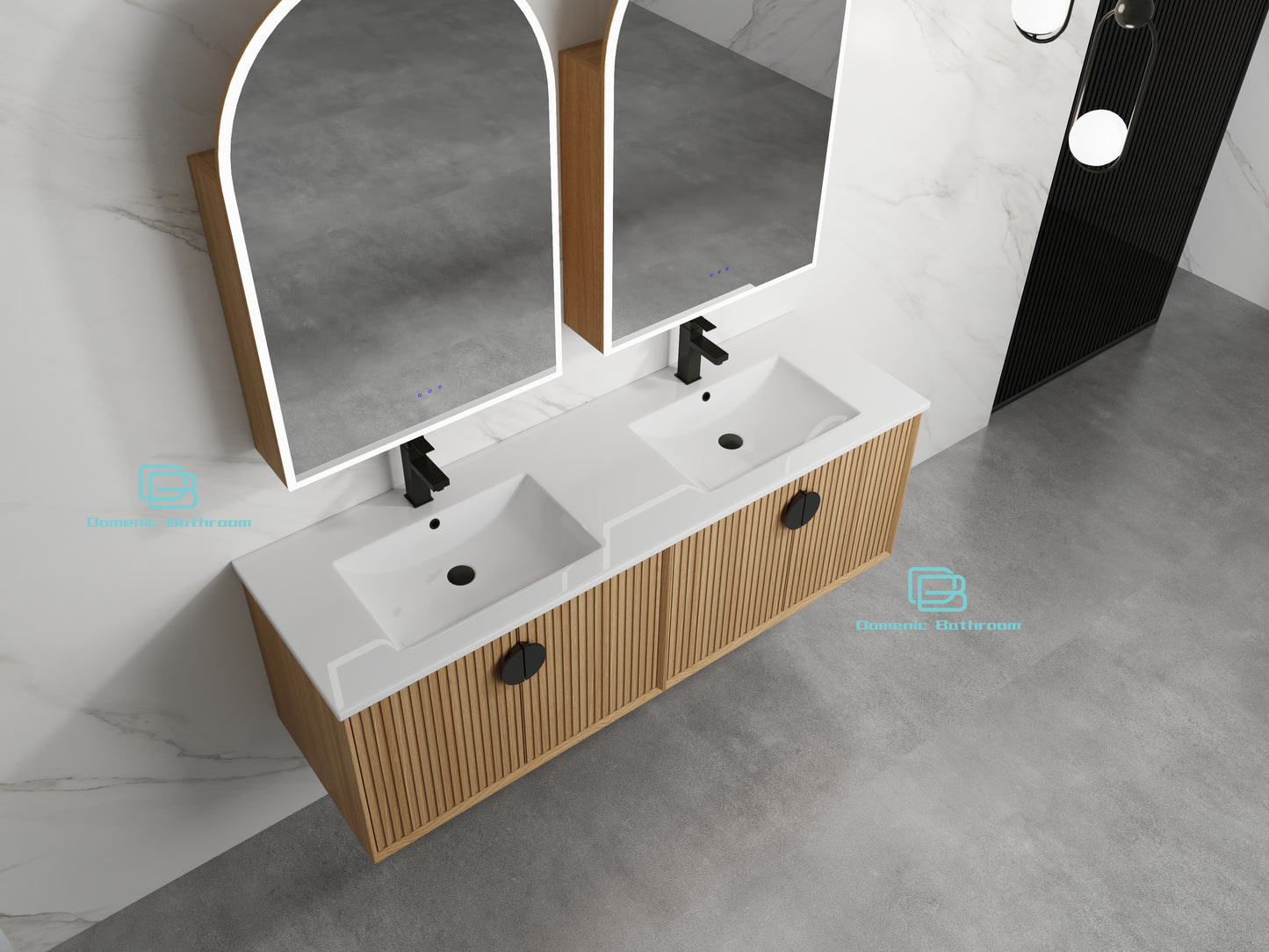 EVELYN WALL HUNG Plywood VANITY 1500MM DOUBLE BASIN