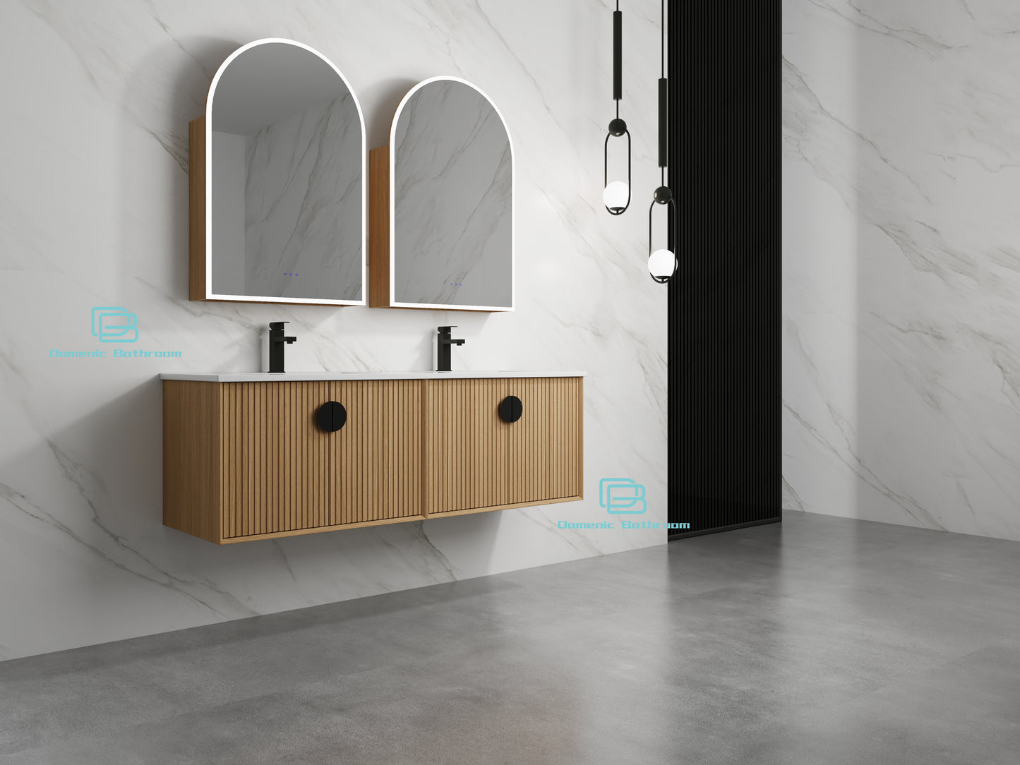 EVELYN WALL HUNG Plywood VANITY 1500MM DOUBLE BASIN