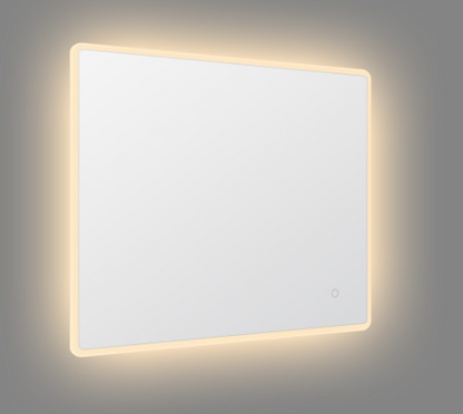 DN-PROJECT  FRONT_ILLUMINATED 900MM*750MM Square LED Mirror with Demister Touch Switch 3 Colours Lighting