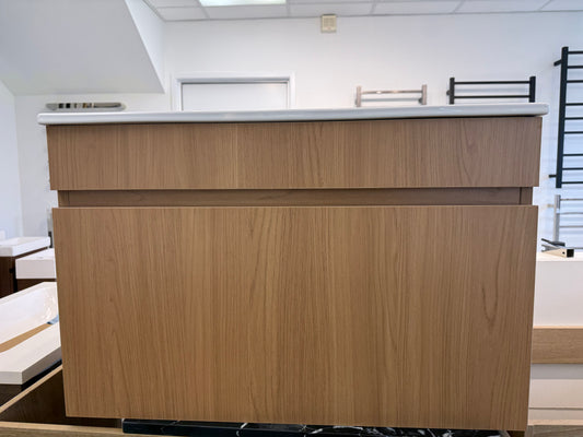 Clearance! Oak Color Vanity 750MM with Ceremic Basin