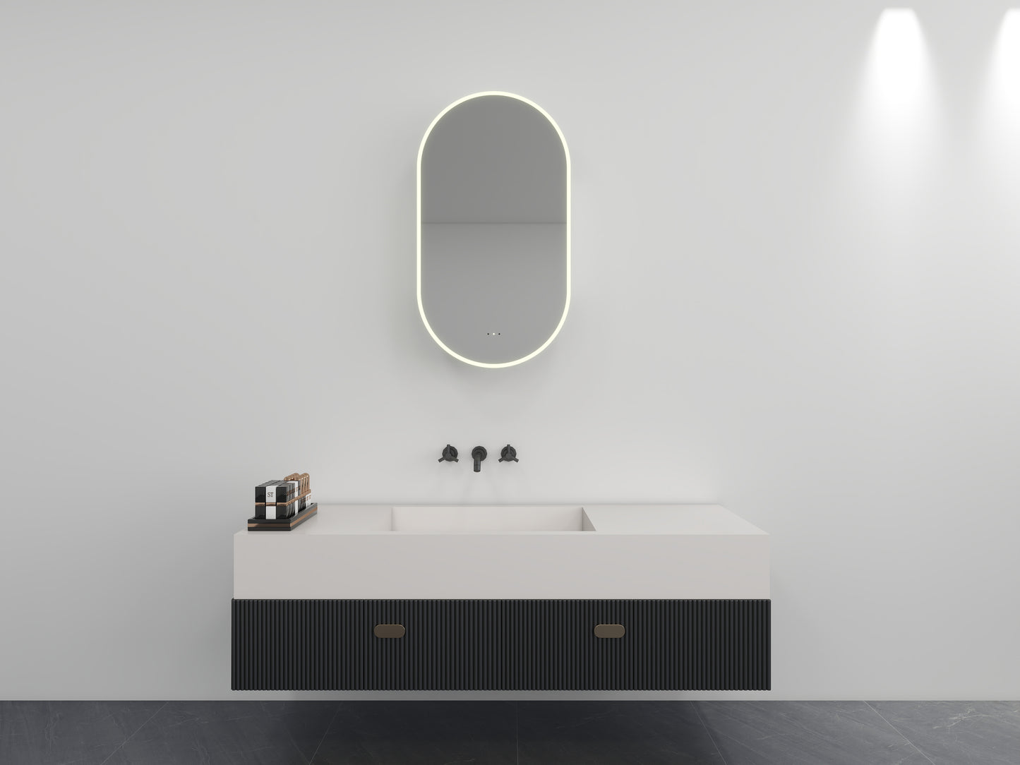 Kingo LED Mirror Cabinet Oval5090 -Clearance