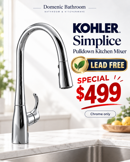 Special deal - Kohler Simplice Pulldown Kitchen Mixer - Chrome