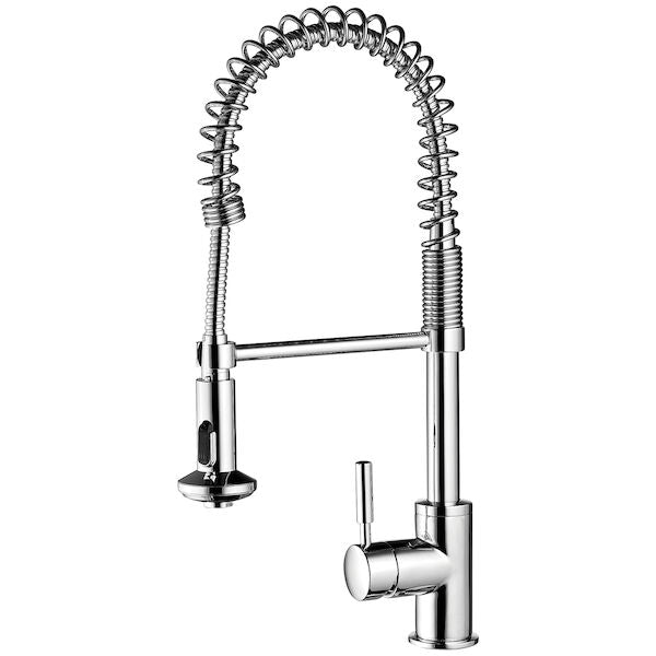 Minimalist Spring Pull Down Sink Mixer with Twin Action Spray Lead Free