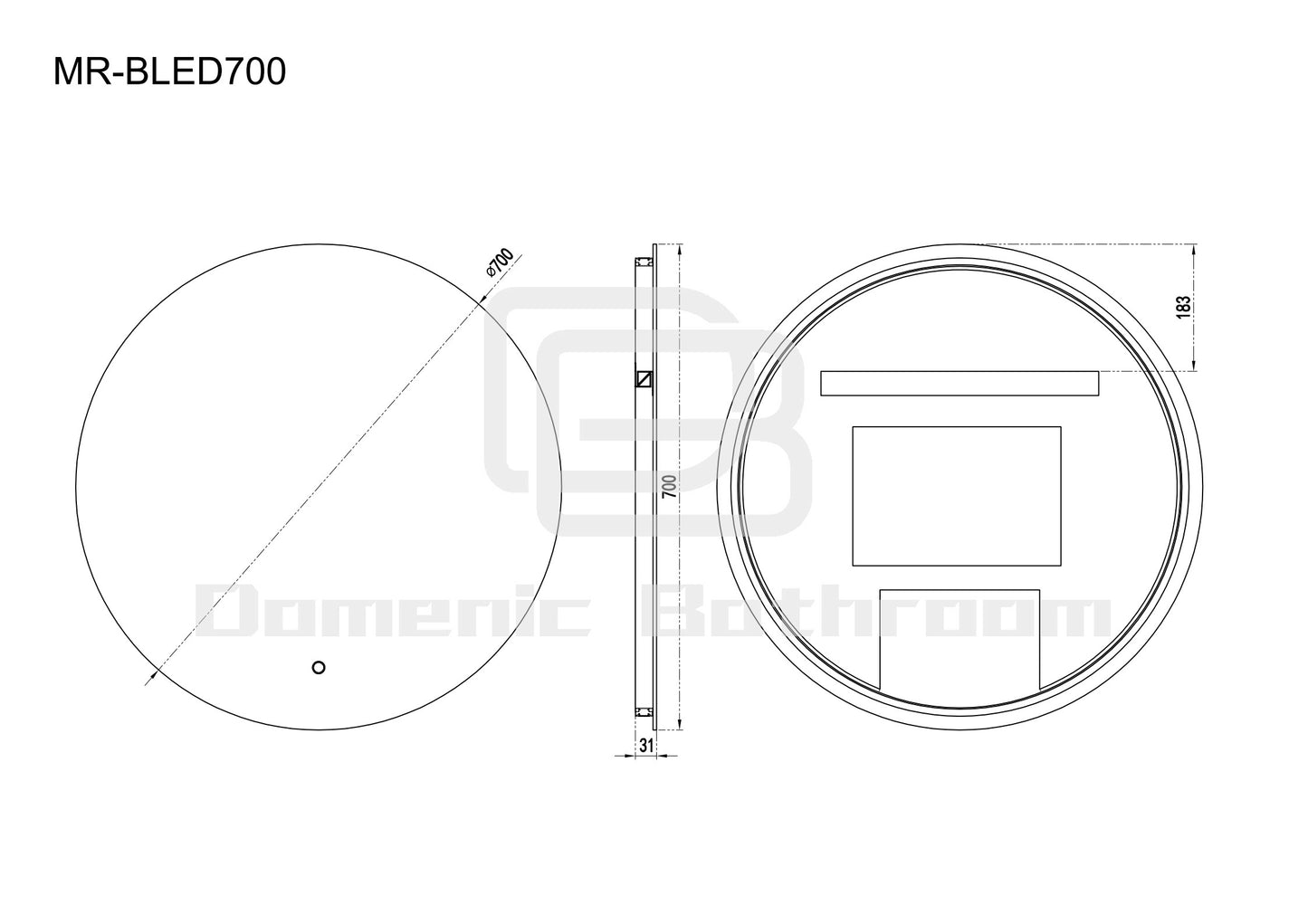 LED Mirror-BIANCA Round 600/700/800/900mm