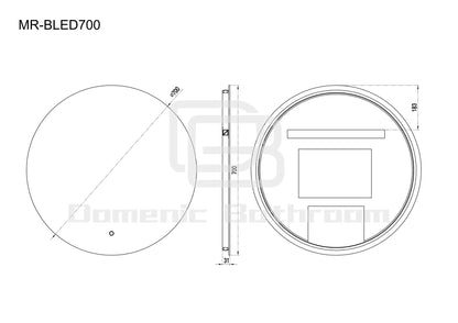 LED Mirror-BIANCA Round 600/700/800/900mm