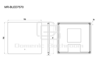 LED Mirror-BIANCA Rectangle 600/750/900/1200/1500mm