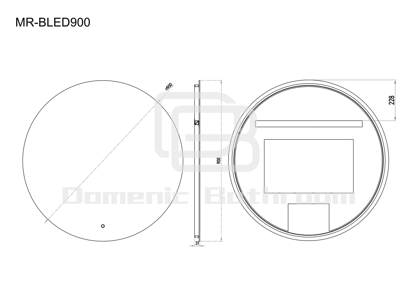 LED Mirror-BIANCA Round 600/700/800/900mm