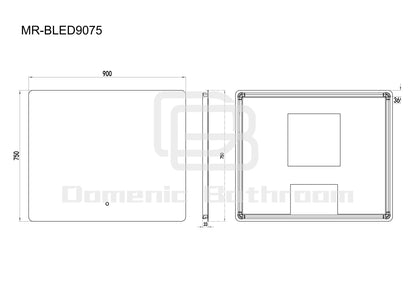 LED Mirror-BIANCA Rectangle 600/750/900/1200/1500mm