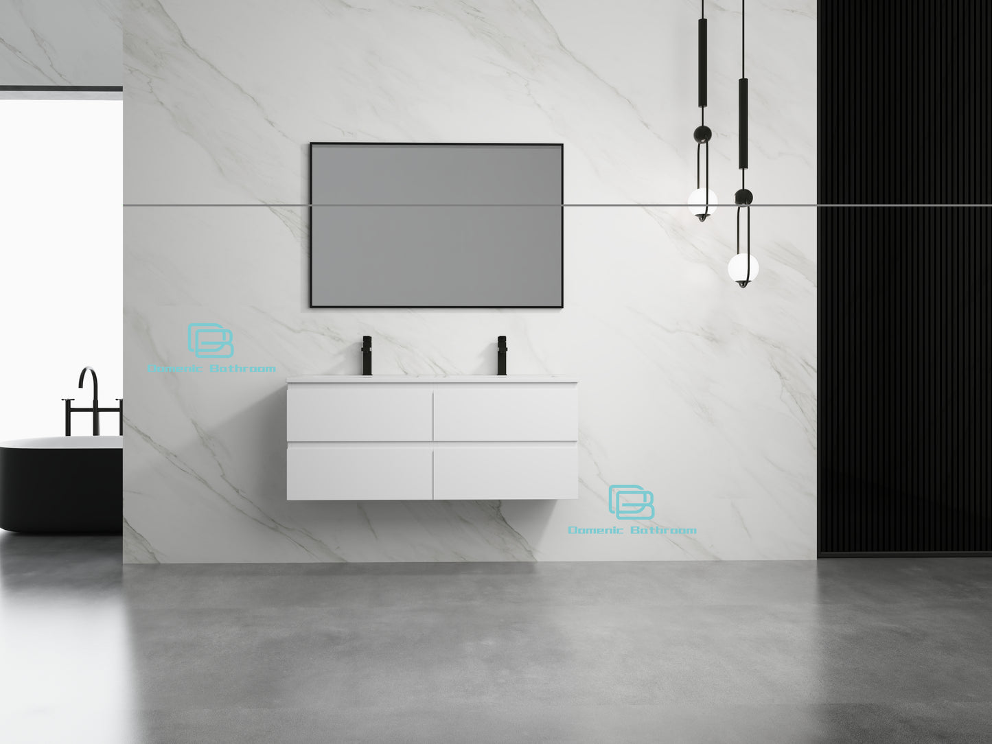 Roselyn Wall Hung Plywood VANITY 1200MM DOUBLE BASIN