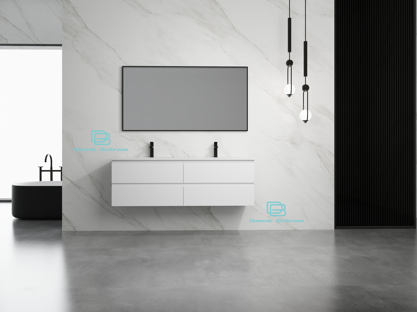 Roselyn Wall Hung Plywood VANITY 1500MM DOUBLE BASIN