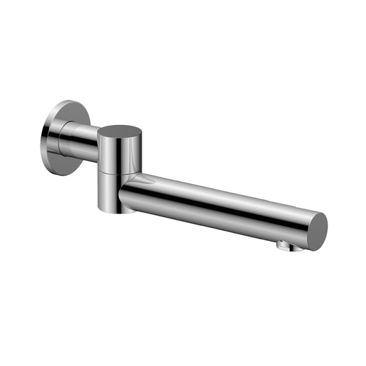 Domenic SP07 Round Swivel Chrome/Matte Black Bathtub Spout