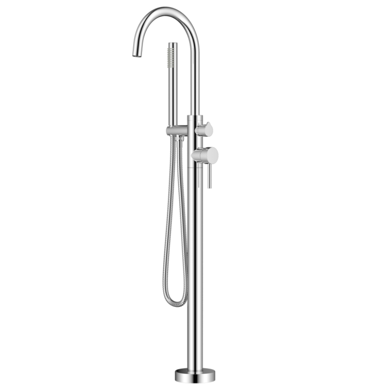 Domenic Chrome Freestanding Bathtub Spout with Hand Holder SP8868