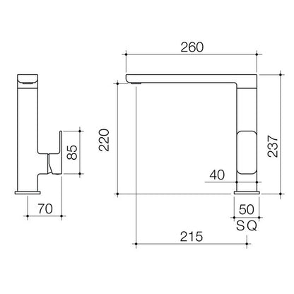 Waipori MK2 Sink Mixer 4S - Low Lead