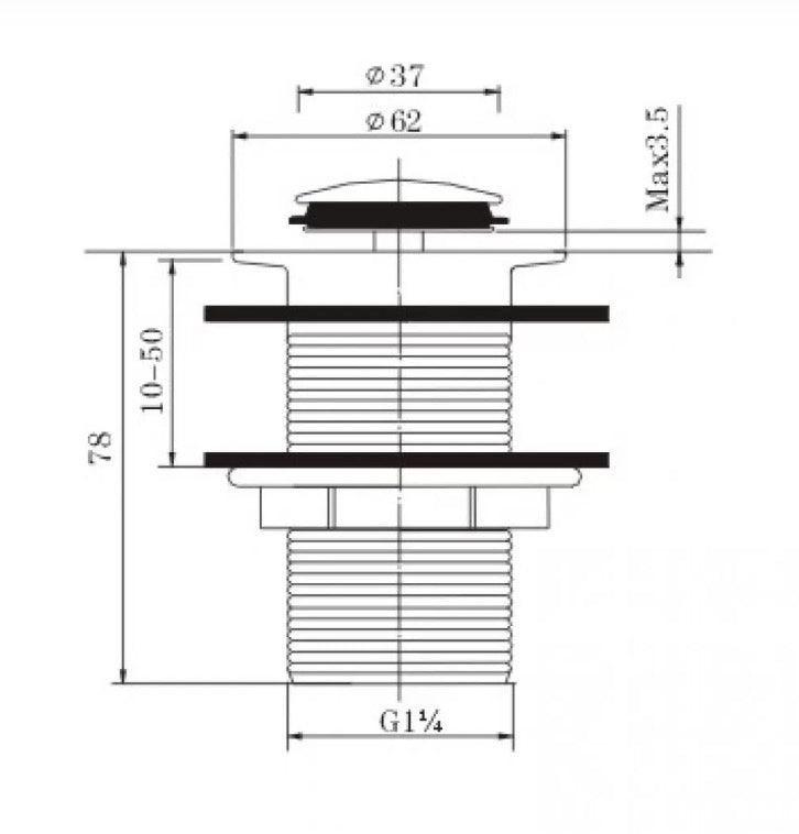 32MM Pop-up waste