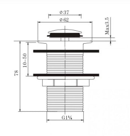 32MM Pop-up waste