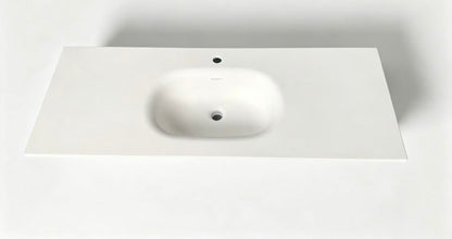 Domenic Solid Surface Vanity Top with Overflow