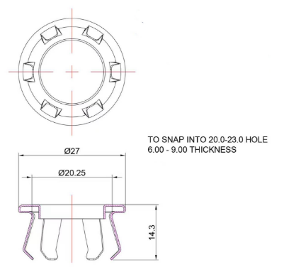 BASIN OVERFLOW RING