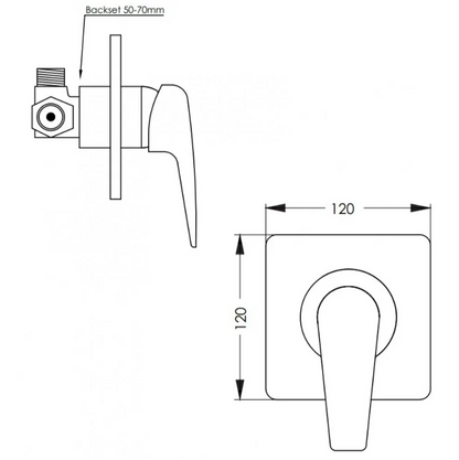 Aquatica Saluto All Pressures Basin Mixer/Shower Slide