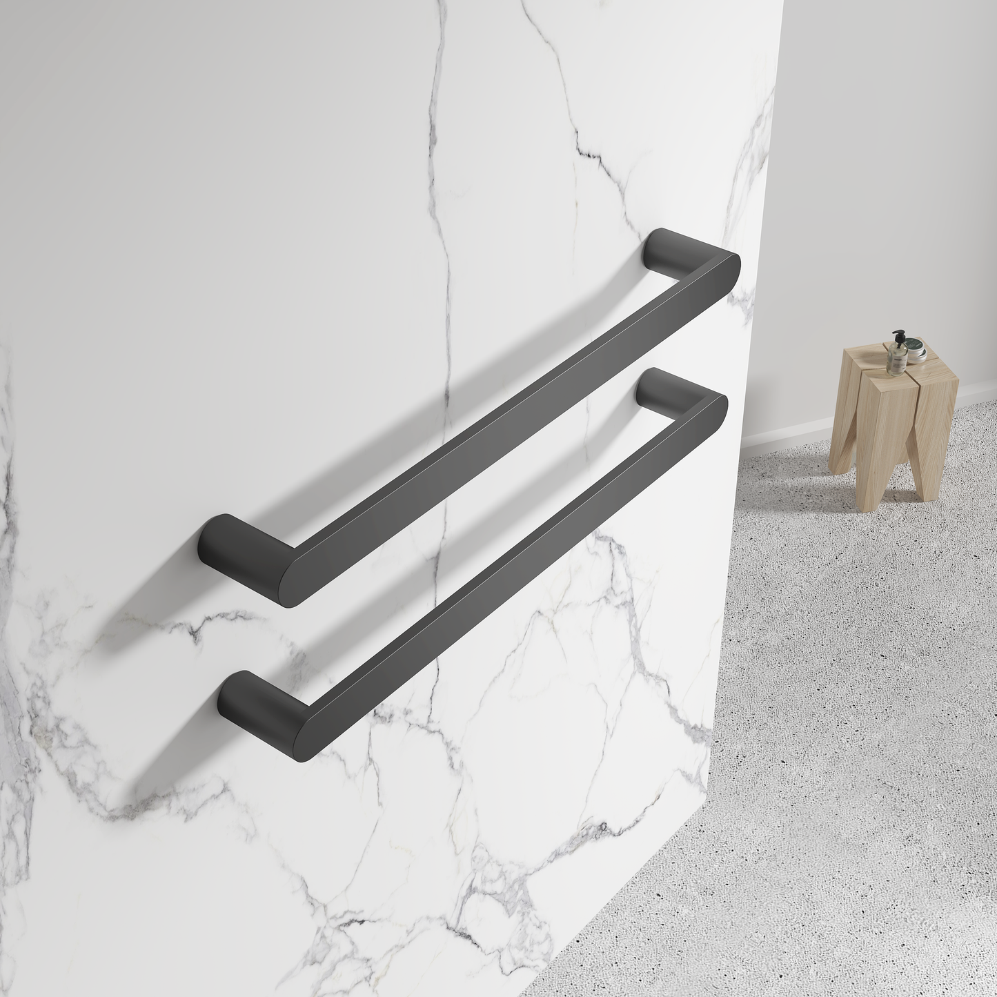 DN HORIZONTAL SINGLE BAR HEATED TOWEL RAIL