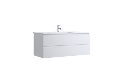 DNW Wall Hung Plywood VANITY Glossy White 1200MM SINGLE BASIN