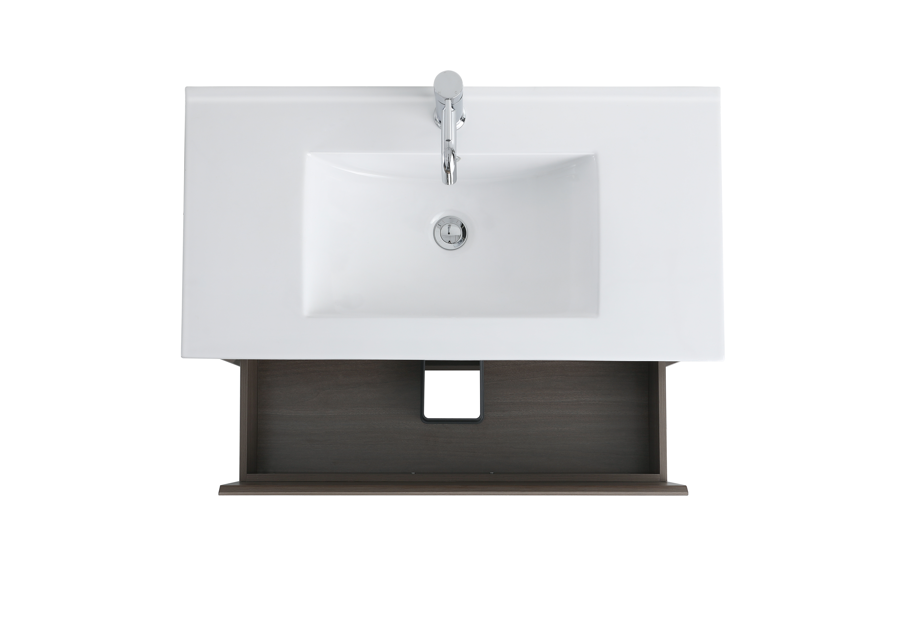 DNW Hamilton Dark Oak Plywood WallHung Vanity 1200MM SINGLE BASIN