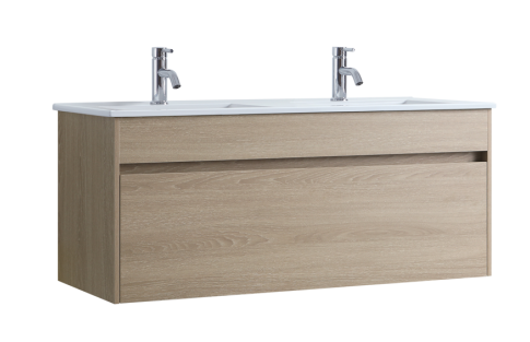 DNW 1200 LIGHT OAK Wall Hung Plywood VANITY WITH BASIN