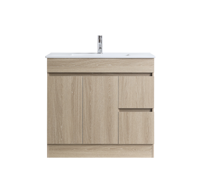 DNF Floorstanding Plywood VANITY Light Oak 900MM