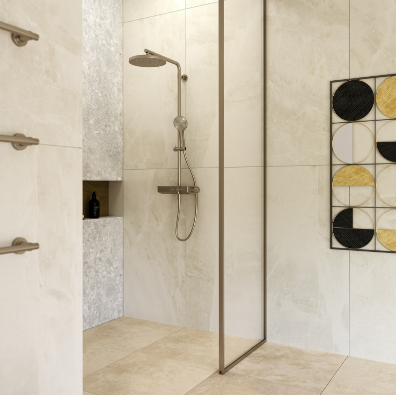 Elementi SPLASH PLUS 3FCT COLUMN SHOWER WITH INTEGRATED THERMOSTATIC SHOWER MIXER & SHELF