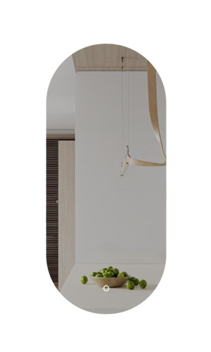 LED Mirror-BIANCA OVAL Backlit 450x900mm with Dimister Touch Switch