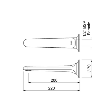 METHVEN Aio Wall Mounted Bath Spout